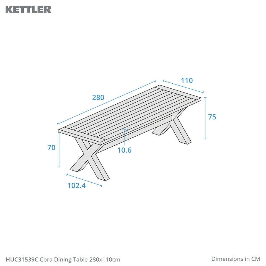 Kettler cora outlet dining table