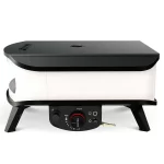 Cozze 17 inch pizza oven with rotating stone, side view