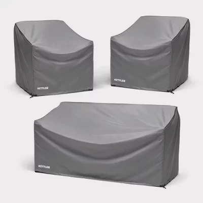 Gio 4 seat lounge set protective covers on a white background