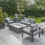 Gio 4 seat lounge set with fire pit table