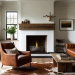 Classic Tenderflame fire place in a living room