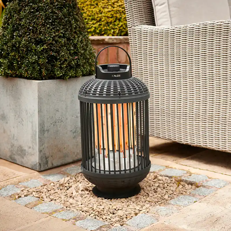 A Kettler Kalos heat lamp on a patio