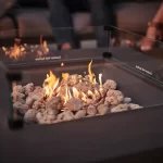 Flames in a Kettler Kalos Fire Pit