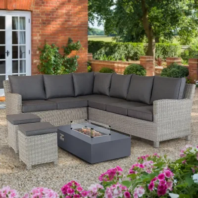 Palma Corner Sofa Set with Kalos Universal Fire Pit Table Kettler Official Site