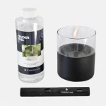 Tenderflame Starter Kit with black candle, lighter and tenderfuel