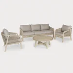 Cora Rope 5 seat lounge set on a white background