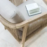 Detail of Cora Rope Lounge armchair from above