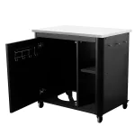 Cozze one door kitchen unit with shelf on a white background with door open