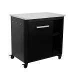 Cozze one door kitchen unit with shelf on a white background from right side