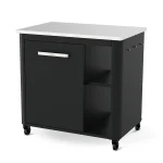 Cozze one door kitchen unit with shelf on a white background from left side