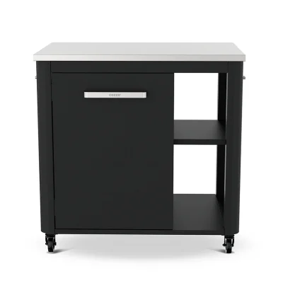 Front view of Cozze one door kitchen unit with shelf on a white background