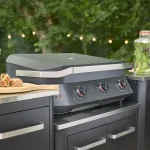 Cozze outdoor kitchen 2 door low unit with pizza oven on top