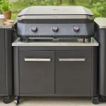 Cozze outdoor kitchen 2 door low unit with pizza oven on top