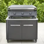 Cozze outdoor kitchen 2 door low unit with pizza oven on top