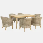 Durban dining table with 6 dining chairs