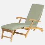 Hampton steamer folding lounge chair with cushion