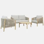 Naples 4 seat lounge set with coffee table