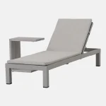 Pebble sun lounger with side table